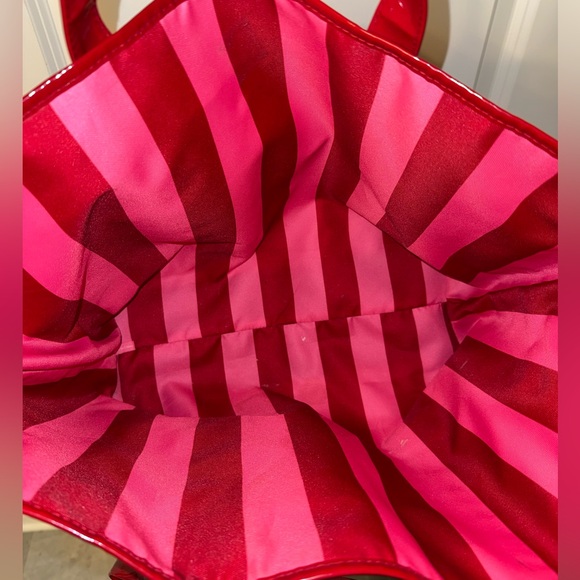 Victoria's Secret Glossy Red and Pink Tote - Picture 4 of 4